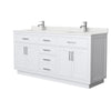 Custom image for White with Brushed Nickel Trim / Giotto Quartz / No Mirror