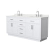 Custom image for White with Brushed Nickel Trim / Giotto Quartz / No Mirror
