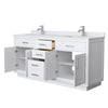 Custom image for White with Brushed Nickel Trim / White Cultured Marble / No Mirror