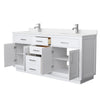 Custom image for White with Brushed Nickel Trim / White Quartz / No Mirror