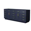 Custom image for Dark Blue with Brushed Gold Trim / No Mirror