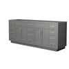 Custom image for Dark Gray with Brushed Gold Trim / No Mirror