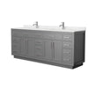 Custom image for Dark Gray with Brushed Nickel Trim / Carrara Cultured Marble / No Mirror