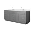 Custom image for Dark Gray with Brushed Nickel Trim / Carrara Cultured Marble / No Mirror