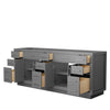 Custom image for Dark Gray with Brushed Nickel Trim / No Mirror