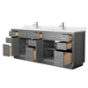 Custom image for Dark Gray with Brushed Nickel Trim / Giotto Quartz / No Mirror