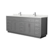 Custom image for Dark Gray with Brushed Nickel Trim / Giotto Quartz / No Mirror