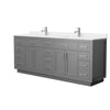Custom image for Dark Gray with Brushed Nickel Trim / White Quartz / No Mirror