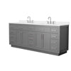 Custom image for Dark Gray with Brushed Nickel Trim / White Quartz / No Mirror