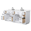 Custom image for White with Matte Black Trim / Carrara Cultured Marble / No Mirror
