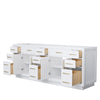 Custom image for White with Brushed Gold Trim / No Mirror