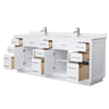 Custom image for White with Brushed Nickel Trim / Carrara Cultured Marble / No Mirror