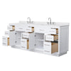 Custom image for White with Brushed Nickel Trim / White Cultured Marble / No Mirror