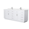 Custom image for White with Brushed Nickel Trim / White Quartz / No Mirror