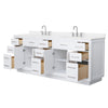 Custom image for White with Brushed Nickel Trim / White Quartz / No Mirror