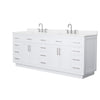 Custom image for White with Brushed Nickel Trim / White Quartz / No Mirror