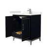 Custom image for Black with Brushed Nickel Trim / Giotto Quartz / No Mirror