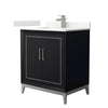 Custom image for Black with Brushed Nickel Trim / Giotto Quartz / No Mirror