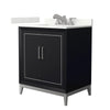 Custom image for Black with Brushed Nickel Trim / Giotto Quartz / No Mirror