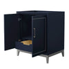 Custom image for Dark Blue with Brushed Nickel Trim / No Mirror