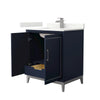 Custom image for Dark Blue with Brushed Nickel Trim / Giotto Quartz / No Mirror