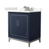 Custom image for Dark Blue with Brushed Nickel Trim / Giotto Quartz / No Mirror