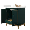 Custom image for Green with Satin Bronze Trim / Giotto Quartz / No Mirror
