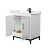Custom image for White with Matte Black Trim / White Cultured Marble / No Mirror