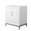 Custom image for White with Brushed Nickel Trim / No Mirror