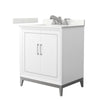 Custom image for White with Brushed Nickel Trim / Giotto Quartz / No Mirror