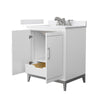 Custom image for White with Brushed Nickel Trim / White Cultured Marble / No Mirror