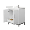 Custom image for White with Brushed Nickel Trim / White Quartz / No Mirror