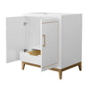 Custom image for White with Satin Bronze Trim / No Mirror