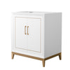 Custom image for White with Satin Bronze Trim / No Mirror