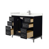 Custom image for Black with Brushed Nickel Trim / Giotto Quartz / No Mirror