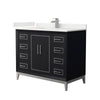 Custom image for Black with Brushed Nickel Trim / White Quartz / No Mirror