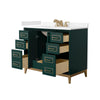 Custom image for Green with Satin Bronze Trim / Carrara Cultured Marble / No Mirror