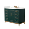 Custom image for Green with Satin Bronze Trim / Giotto Quartz / No Mirror