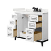 Custom image for White with Matte Black Trim / White Quartz / No Mirror