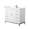 Custom image for White with Brushed Nickel Trim / Giotto Quartz / No Mirror