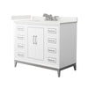 Custom image for White with Brushed Nickel Trim / White Quartz / No Mirror
