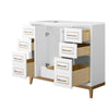 Custom image for White with Satin Bronze Trim / No Mirror