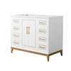 Custom image for White with Satin Bronze Trim / No Mirror