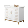 Custom image for White with Satin Bronze Trim / Giotto Quartz / No Mirror