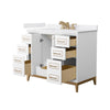 Custom image for White with Satin Bronze Trim / White Cultured Marble / No Mirror