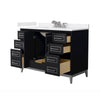 Custom image for Black with Brushed Nickel Trim / White Cultured Marble / No Mirror