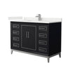 Custom image for Black with Brushed Nickel Trim / White Quartz / No Mirror
