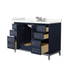 Custom image for Dark Blue with Brushed Nickel Trim / Giotto Quartz / No Mirror