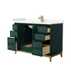 Custom image for Green with Satin Bronze Trim / Giotto Quartz / No Mirror