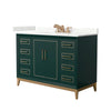 Custom image for Green with Satin Bronze Trim / Giotto Quartz / No Mirror